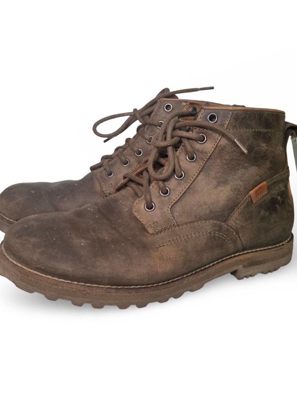KEEN The 59 Boot Mens 11 Brown Oiled Leather Lace Up Casual Ankle Boots